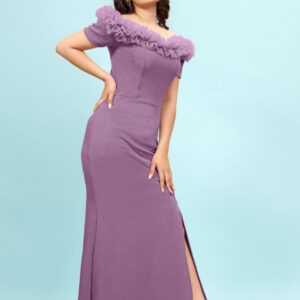 Women Maxi Purple Full Length Dress