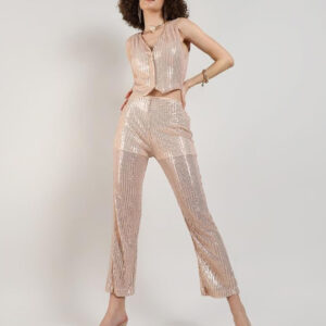 Women's Pom-Pom Striped Co-ord Set for Casual Wear