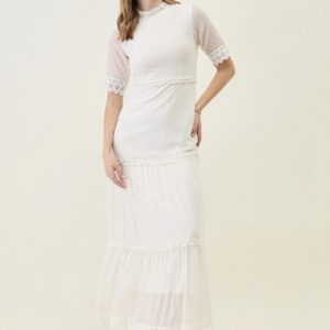 Women Ruffled Georgette Maxi Dress